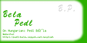bela pedl business card